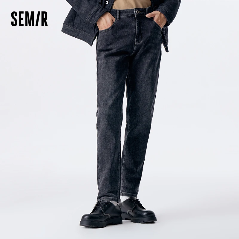 Мужские джинсы Semir, новинка 2024, Зимние Классические облегающие длинные брюки в стиле ретро
Мужские джинсы Semir, новинка 2024, Зимние Классические облегающие длинные брюки в стиле ретро