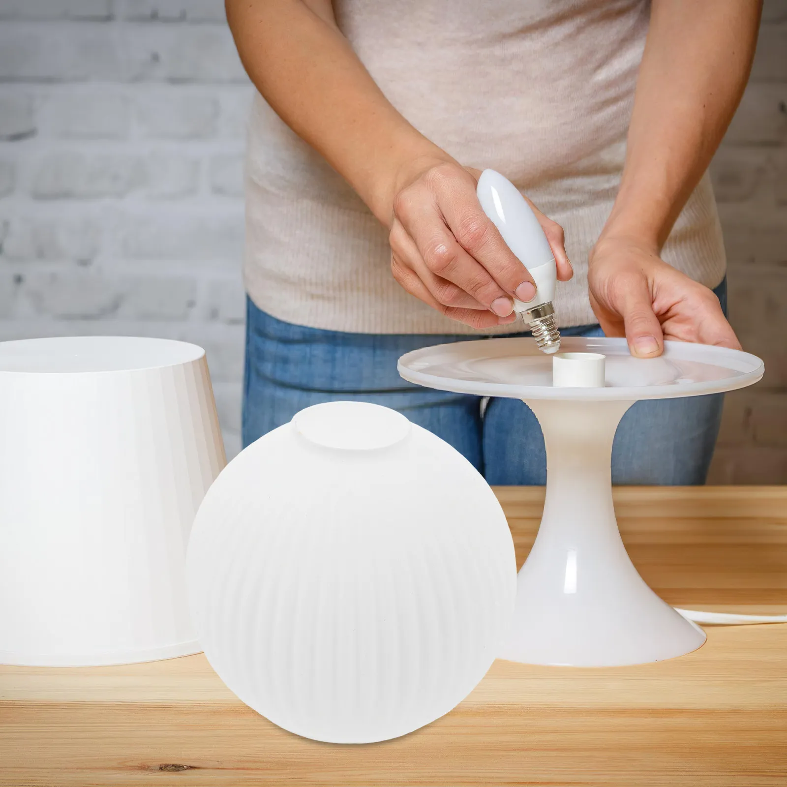 Round Glass Lampshade Replacement Milky White Striped Flat Mouth Pendant Shade for Living Room Bedroom Dining Area Soft Diffused
Round Glass Lampshade Replacement Milky White Striped Flat Mouth Pendant Shade for Living Room Bedroom Dining Area Soft Diffused