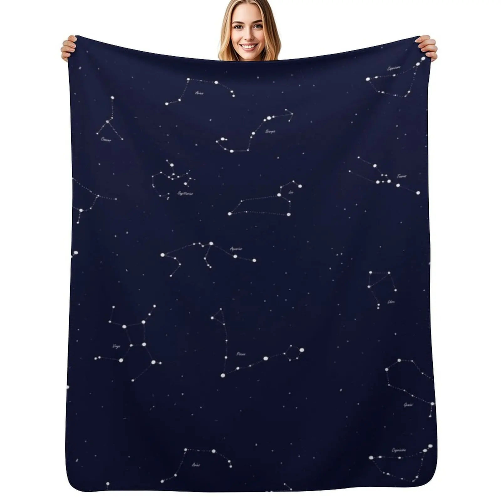 Zodiac Constellations Throw Blanket Durable Warm Blanket for Daily Home Use
Zodiac Constellations Throw Blanket Durable Warm Blanket for Daily Home Use
