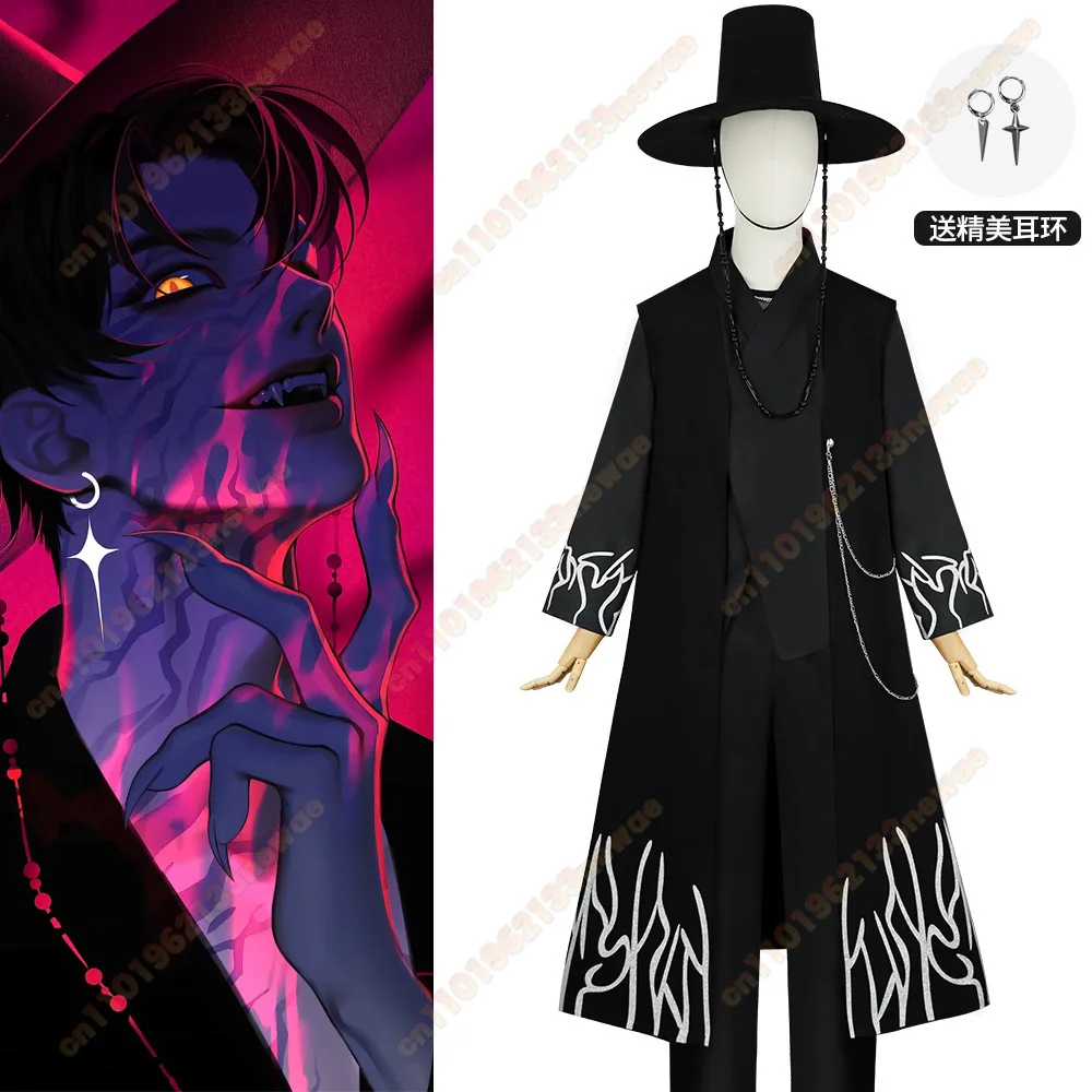 Anime Demon Hunter Saja Boy Jinu Cosplay Costume Set - Kpop Group Korea Style Man Suit with Hat for Halloween Props 
Anime Demon Hunter Saja Boy Jinu Cosplay Costume Set - Kpop Group Korea Style Man Suit with Hat for Halloween Props