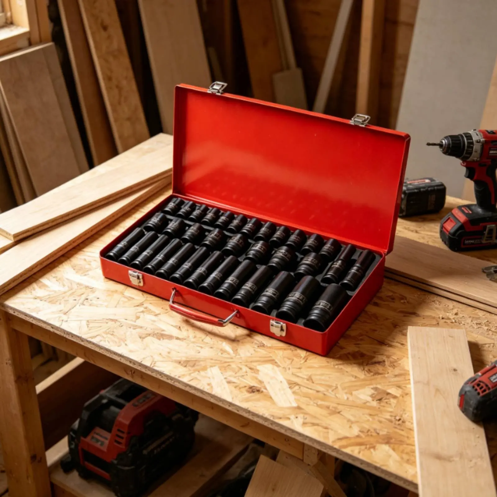 35 Pieces Hex Shock-Resistant Socket Set High Force 1/2 Drive Deep Socket Set Corrosion Resistant Easy Identification
35 Pieces Hex Shock-Resistant Socket Set High Force 1/2 Drive Deep Socket Set Corrosion Resistant Easy Identification