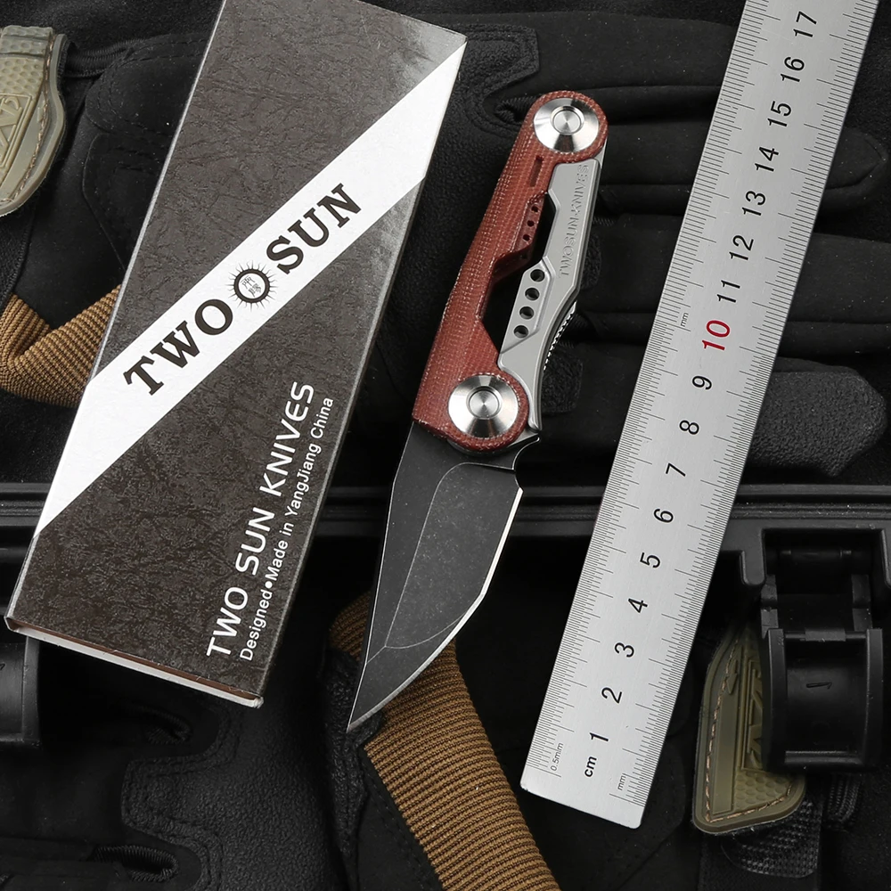 TWO SUN TS143 Folding Knife D2 Blade Linen Micarta Handle Kitchen Camping Outdoor Survival EDC Tools
TWO SUN TS143 Folding Knife D2 Blade Linen Micarta Handle Kitchen Camping Outdoor Survival EDC Tools