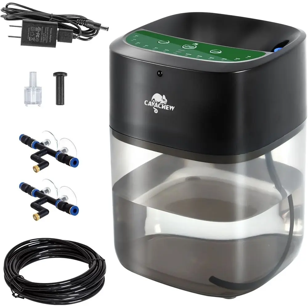 2.2L Reptile Misting System with 2 Nozzles, Automatic Timer, Adjustable Spray for Terrariums
2.2L Reptile Misting System with 2 Nozzles, Automatic Timer, Adjustable Spray for Terrariums