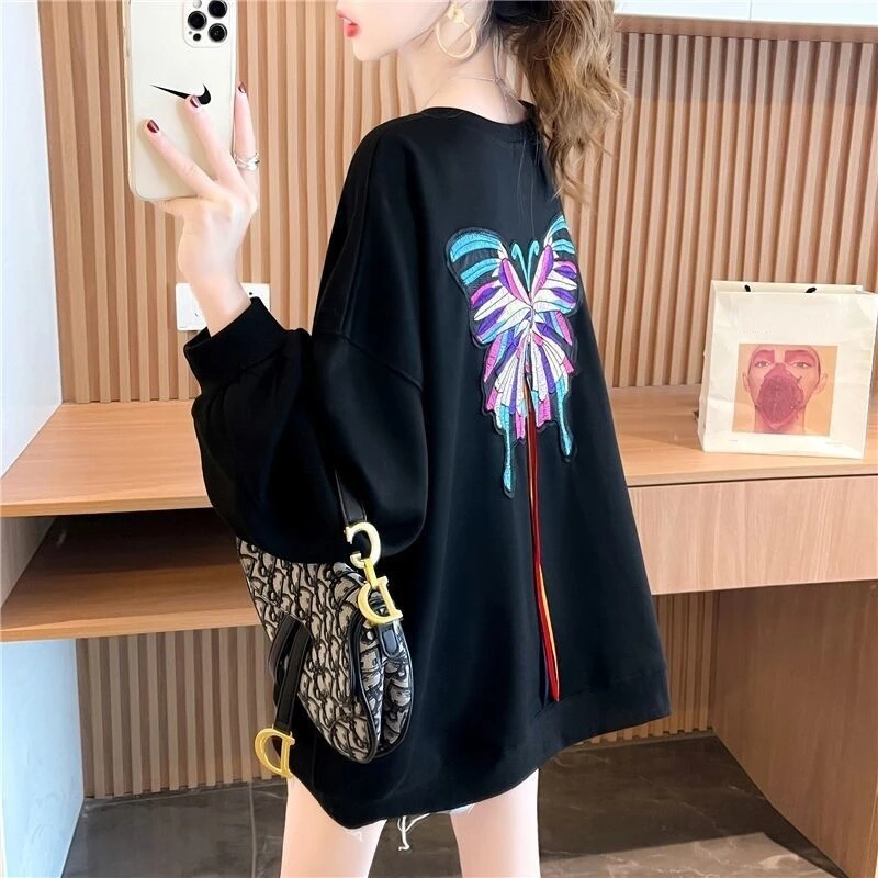 Pullover Tops Crewneck with Letter Prints Spring Autumn Vintage Female Streetwear Sweatshirt Aesthetic Korean Fashion Graphic
Pullover Tops Crewneck with Letter Prints Spring Autumn Vintage Female Streetwear Sweatshirt Aesthetic Korean Fashion Graphic