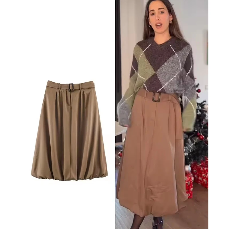 Женские юбки с высокой талией 2026, женские весенне-летние новые шикарные коричневые юбки с морщинами и поясом, элегантные мини-юбки
Женские юбки с высокой талией 2026, женские весенне-летние новые шикарные коричневые юбки с морщинами и поясом, элегантные мини-юбки