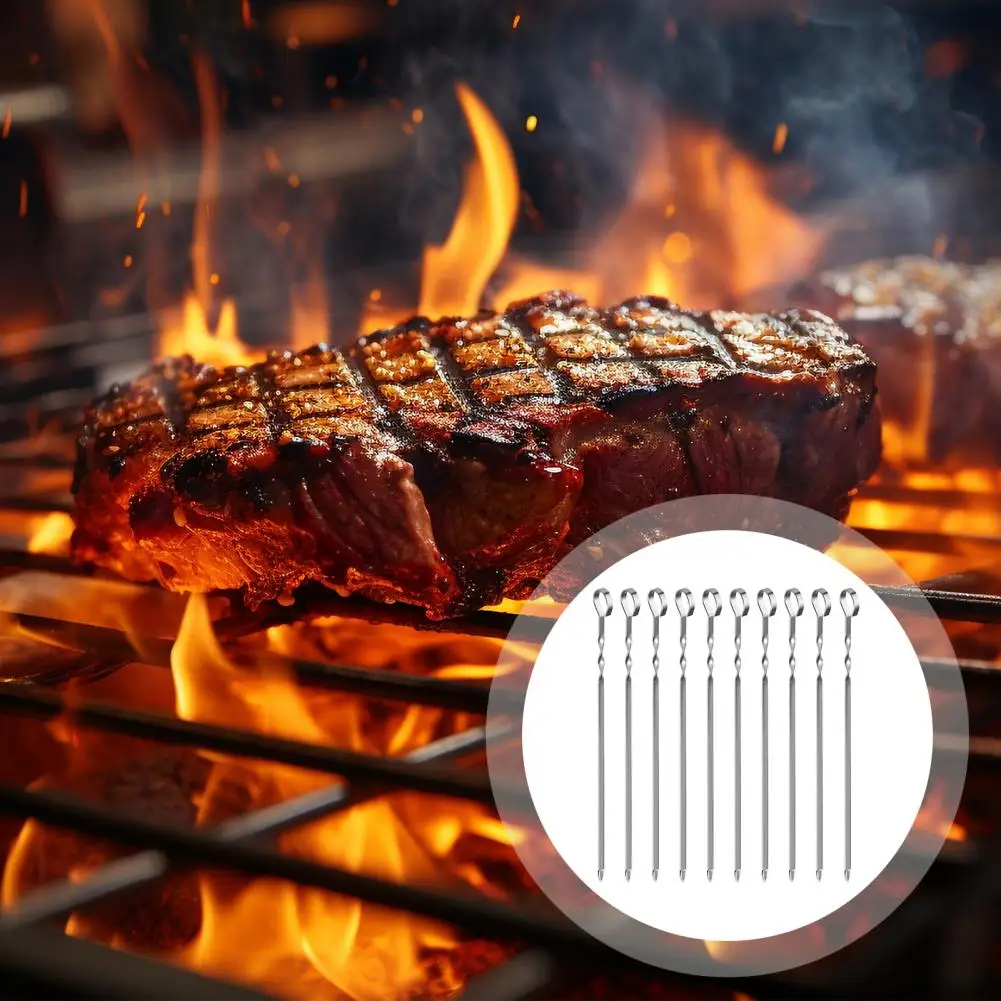 One-piece Design Metal Skewers Stainless Steel Bbq Grill Skewers Set for Grilling Meat Chicken for Barbecue for Grilling
One-piece Design Metal Skewers Stainless Steel Bbq Grill Skewers Set for Grilling Meat Chicken for Barbecue for Grilling