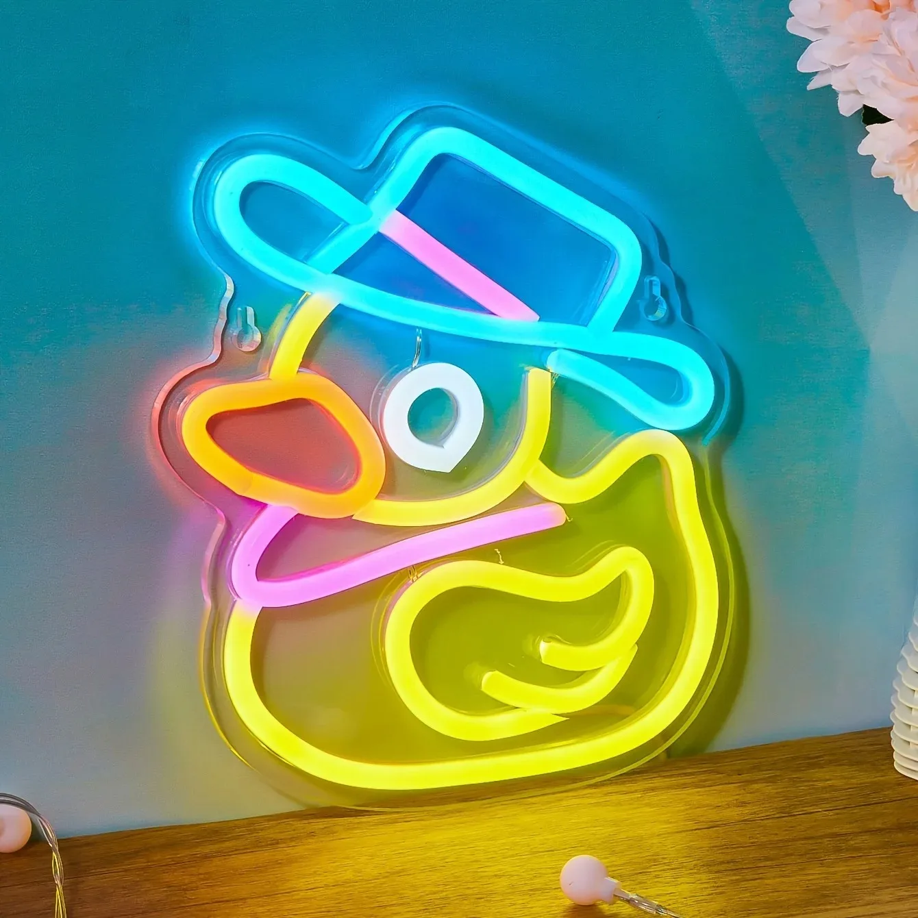 Cute Duck Shaped Glowing Neon Lamp, Multipurpose Indoor Art Decoration Light
Cute Duck Shaped Glowing Neon Lamp, Multipurpose Indoor Art Decoration Light