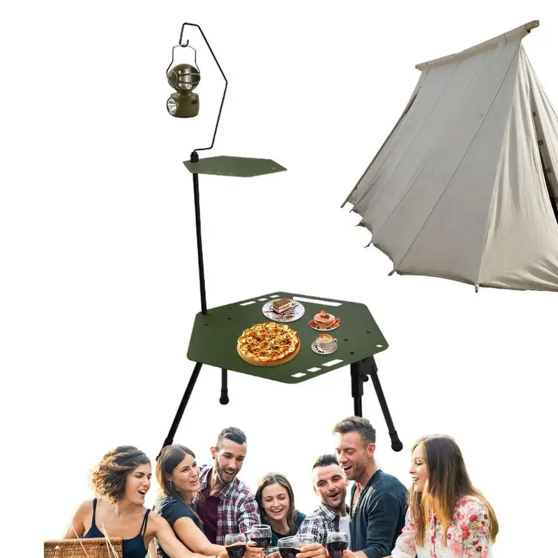 Portable Picnic Table Aluminum Alloy Picnic Tables Portable Multifunctional Outdoor Table Supplies With Light Holder Anti Slip
Portable Picnic Table Aluminum Alloy Picnic Tables Portable Multifunctional Outdoor Table Supplies With Light Holder Anti Slip