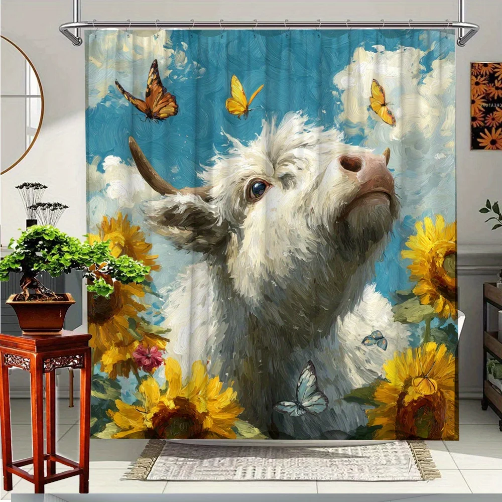 Очаровательная занавеска для душа из козла с яркими подсолнухами и бабочками — освежающий декор для ванной комнаты, полиэфирная ткань, в комплект входит
Очаровательная занавеска для душа из козла с яркими подсолнухами и бабочками — освежающий декор для ванной комнаты, полиэфирная ткань, в комплект входит