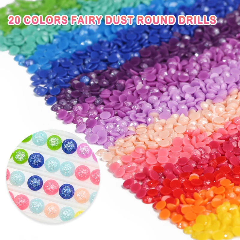 20 Colors Fairy Dust Drills Diamond Painting Round Resin Diamonds Crystal Beads Accessories Art Sugar Dust Beads 2.8mm,1000pcs
20 Colors Fairy Dust Drills Diamond Painting Round Resin Diamonds Crystal Beads Accessories Art Sugar Dust Beads 2.8mm,1000pcs