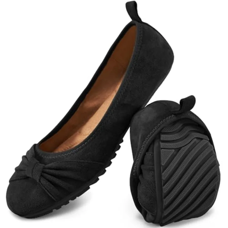 Ecetana Women's Ballet Flats Shoes Dressy Round Toe Bowknot Slip Ons Comfortable Suede Foldable Loafers for Casual Work Busines
Ecetana Women's Ballet Flats Shoes Dressy Round Toe Bowknot Slip Ons Comfortable Suede Foldable Loafers for Casual Work Busines