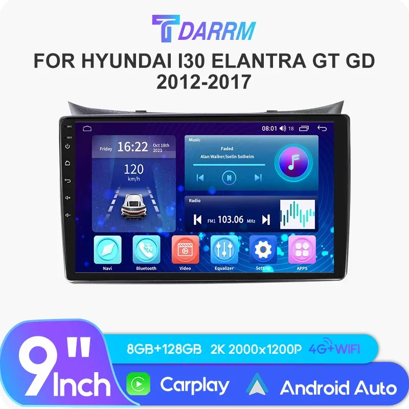 Автомобильное авторадио для Hyundai I30 Elantra GT GD 2012-2017 GPS-навигация Carplay Беспроводное радио Мультимедийный видеоплеер Набор
Автомобильное авторадио для Hyundai I30 Elantra GT GD 2012-2017 GPS-навигация Carplay Беспроводное радио Мультимедийный видеоплеер Набор