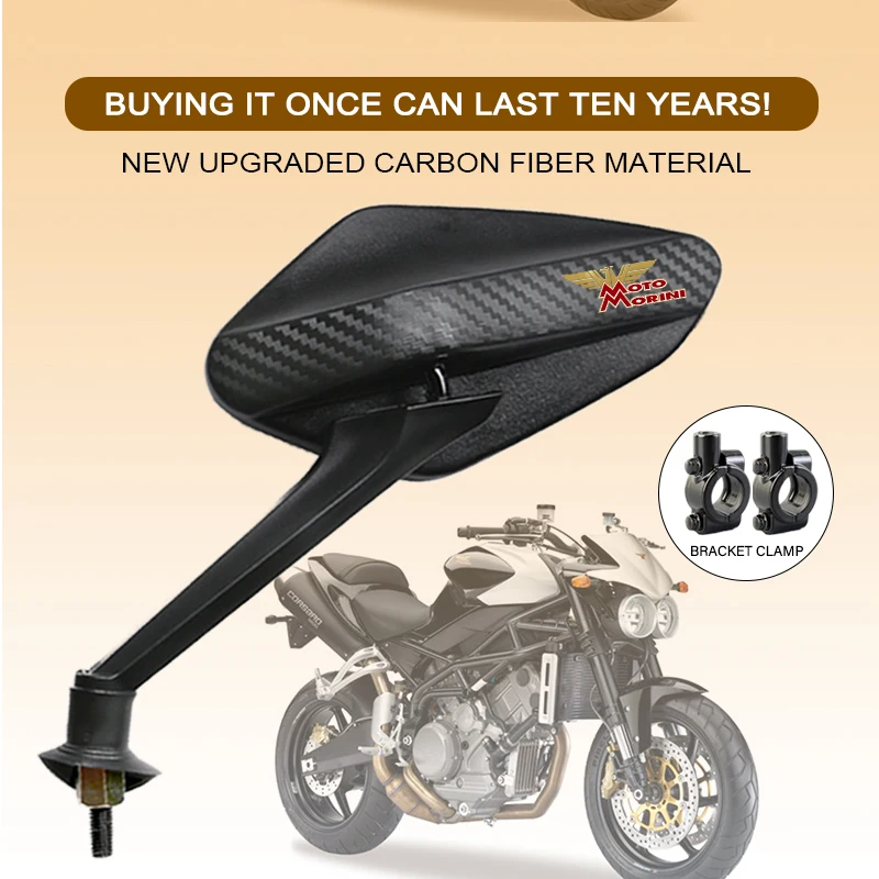Carbon Fiber Rearview Mirror Adjustable Motorcycle Convex Mirrors 8mm For Moto Morini 6½ SEIEMMEZZO SCR STR 650 STR SPORT TREK
Carbon Fiber Rearview Mirror Adjustable Motorcycle Convex Mirrors 8mm For Moto Morini 6½ SEIEMMEZZO SCR STR 650 STR SPORT TREK