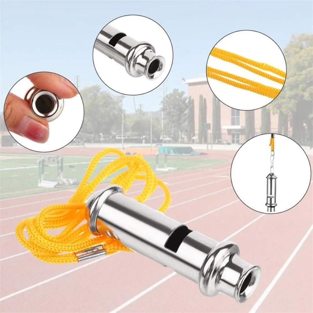 With Rope Metal Whistle 66*13mm Aluminum Alloy Referee Sport Whistle 2 Styles Football Basketball Whistle Training School Soccer
With Rope Metal Whistle 66*13mm Aluminum Alloy Referee Sport Whistle 2 Styles Football Basketball Whistle Training School Soccer
