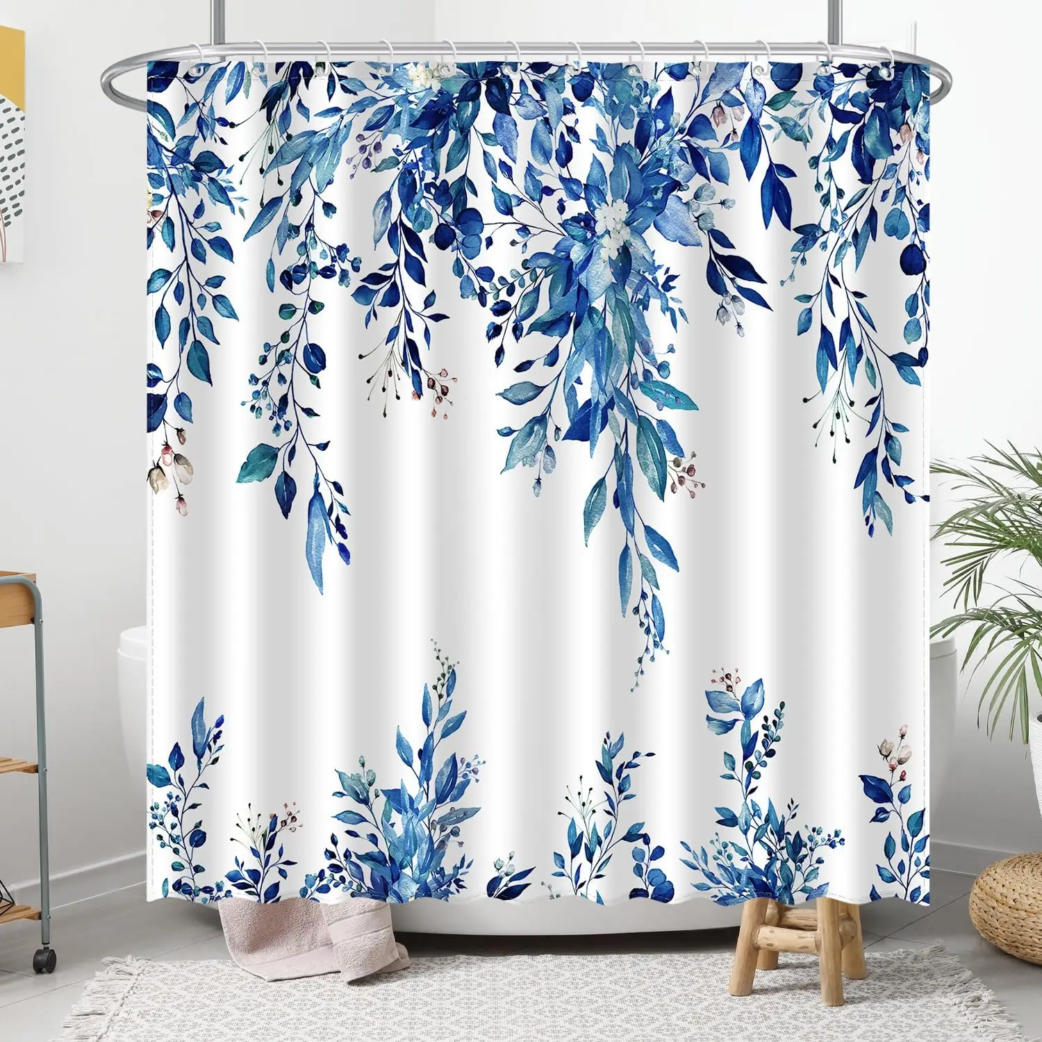 Eucalyptus Shower Curtain with Abstract Watercolor Leaves Floral Bathroom Decor, 72x72 Inches Dark Blue
Eucalyptus Shower Curtain with Abstract Watercolor Leaves Floral Bathroom Decor, 72x72 Inches Dark Blue