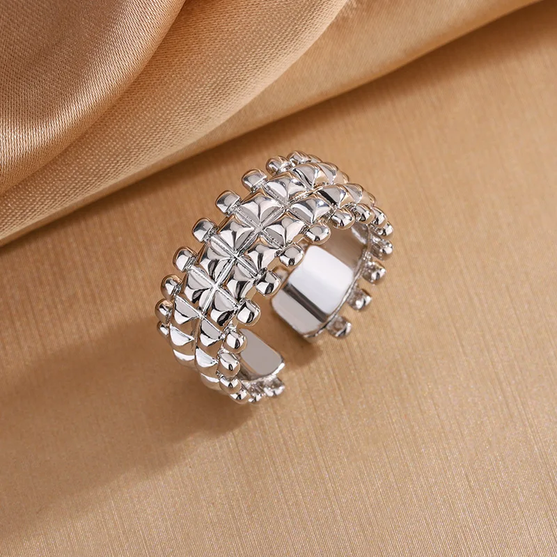 925 Sterling Silver Luxury Designer Jewelry Double Row Adjustable Rings For Women Wedding Ring Jewellery Prevent Allergy
925 Sterling Silver Luxury Designer Jewelry Double Row Adjustable Rings For Women Wedding Ring Jewellery Prevent Allergy