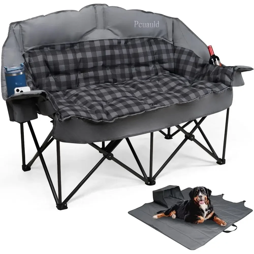 Double Camping Chair Padded Loveseat Camping Couch, Oversized 2 Person Camp Chairs with 2 in 1 Carry Bag, Heavy Duty olding Lawn
Double Camping Chair Padded Loveseat Camping Couch, Oversized 2 Person Camp Chairs with 2 in 1 Carry Bag, Heavy Duty olding Lawn
