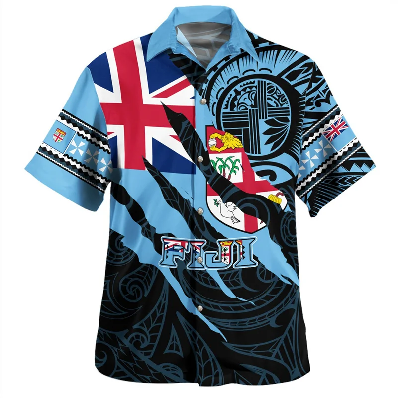 Summer Hawaiian BULA FIJI Flag Badge 3D Print Men's Shirt - Suitable for Everyday Beach Vacation Wear, Quick-Drying Shirt
Summer Hawaiian BULA FIJI Flag Badge 3D Print Men's Shirt - Suitable for Everyday Beach Vacation Wear, Quick-Drying Shirt