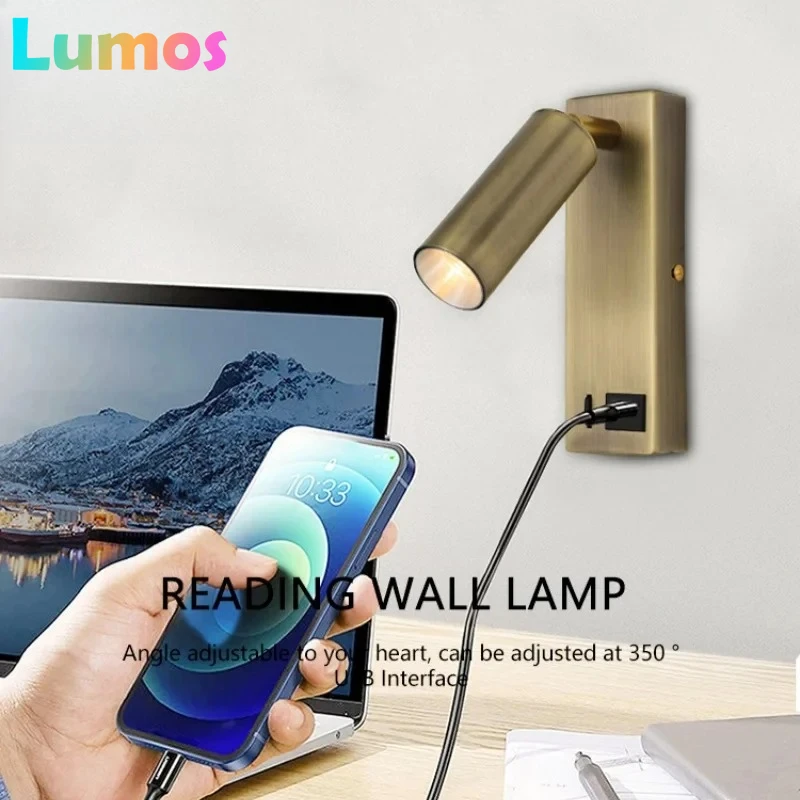 A83 Modern LED Reading Wall Lamp Can Rotate 350 Degrees With Switch USB Interface Living Room Bedroom Bedside Home Decor Lights
A83 Modern LED Reading Wall Lamp Can Rotate 350 Degrees With Switch USB Interface Living Room Bedroom Bedside Home Decor Lights