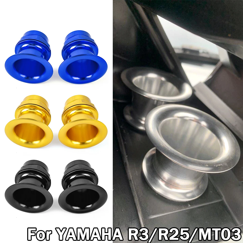 R3 R25 MT-03 Motorcycle Wind High Flow Velocity Stack Air Funnel Airbox Air Intake Cup For Yamaha R3/R25 MT03 2019-2024