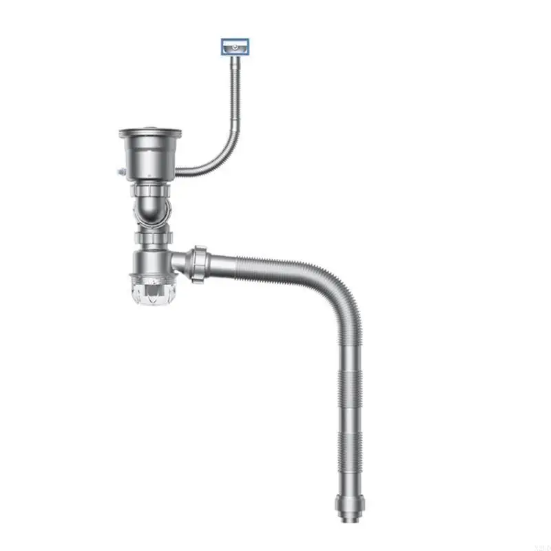 Portable Kitchen Sink Drain Set With Clear Backflow Preventer and Flexible Pipe Convenient for Easy Installation N2UD
Portable Kitchen Sink Drain Set With Clear Backflow Preventer and Flexible Pipe Convenient for Easy Installation N2UD