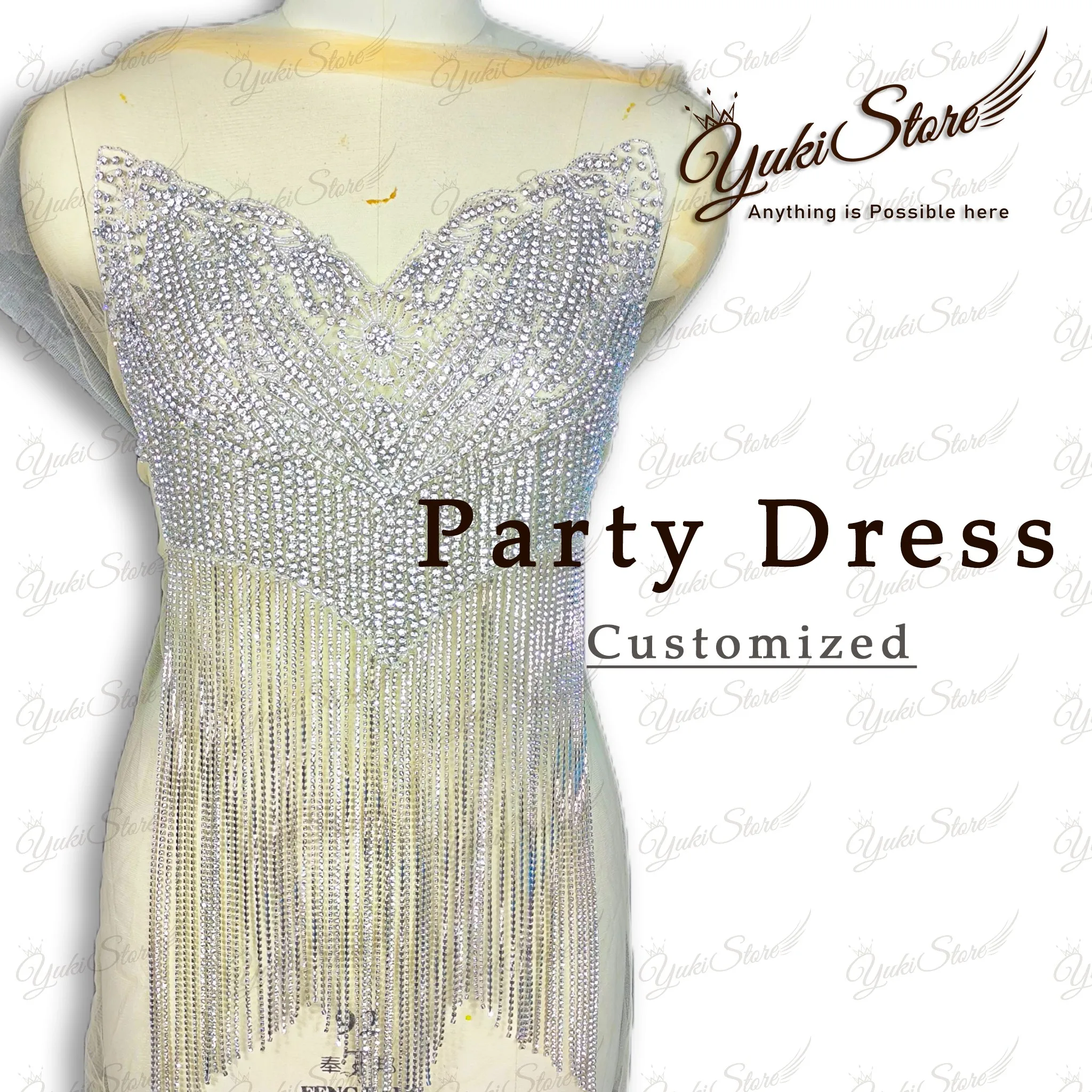 Silver Handmade Elegant Silver Tassels Sparkly Crystal Rhinestone Beaded Applique Bodice For Wedding Dresses JY059
Silver Handmade Elegant Silver Tassels Sparkly Crystal Rhinestone Beaded Applique Bodice For Wedding Dresses JY059