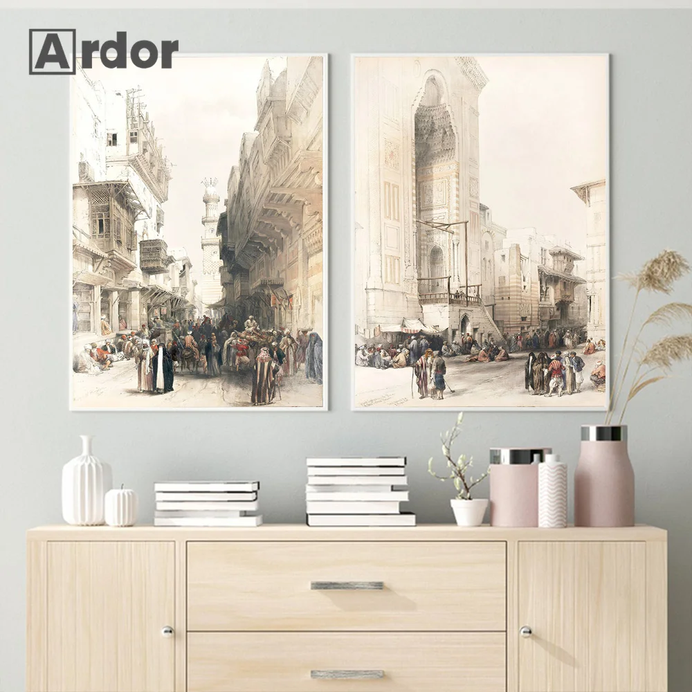 Retro Old Arabic Middle Eastern Street Art Poster Market Life Mosque Landscape Canvas Painting Print Wall Pictures Home Decor
Retro Old Arabic Middle Eastern Street Art Poster Market Life Mosque Landscape Canvas Painting Print Wall Pictures Home Decor