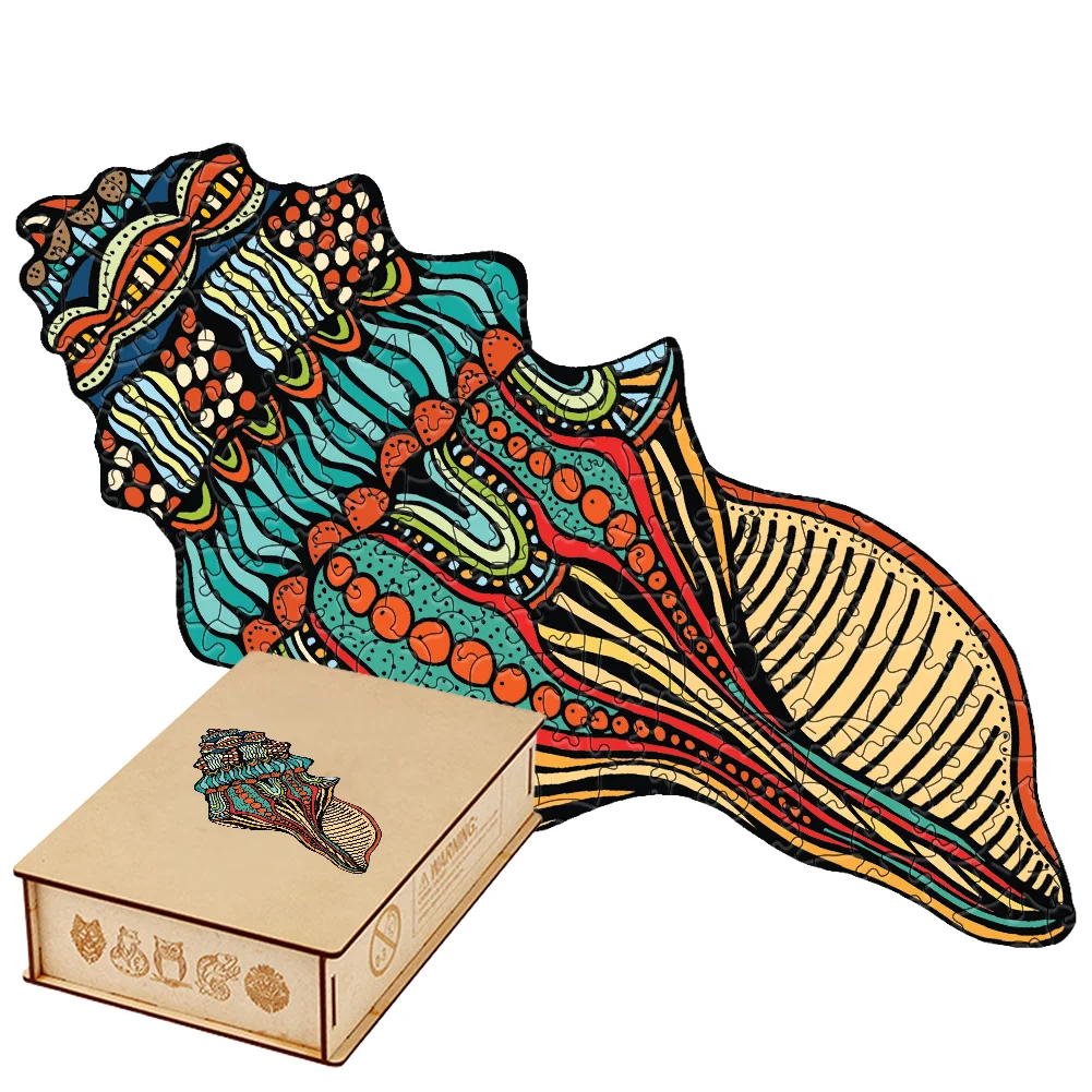 Vintage Sea Shell Totem 3D Wooden Puzzles for Adults Ocean Conch Shaped Wood Jigsaw Puzzle Brain Teasers Hobby Craft Gift
Vintage Sea Shell Totem 3D Wooden Puzzles for Adults Ocean Conch Shaped Wood Jigsaw Puzzle Brain Teasers Hobby Craft Gift