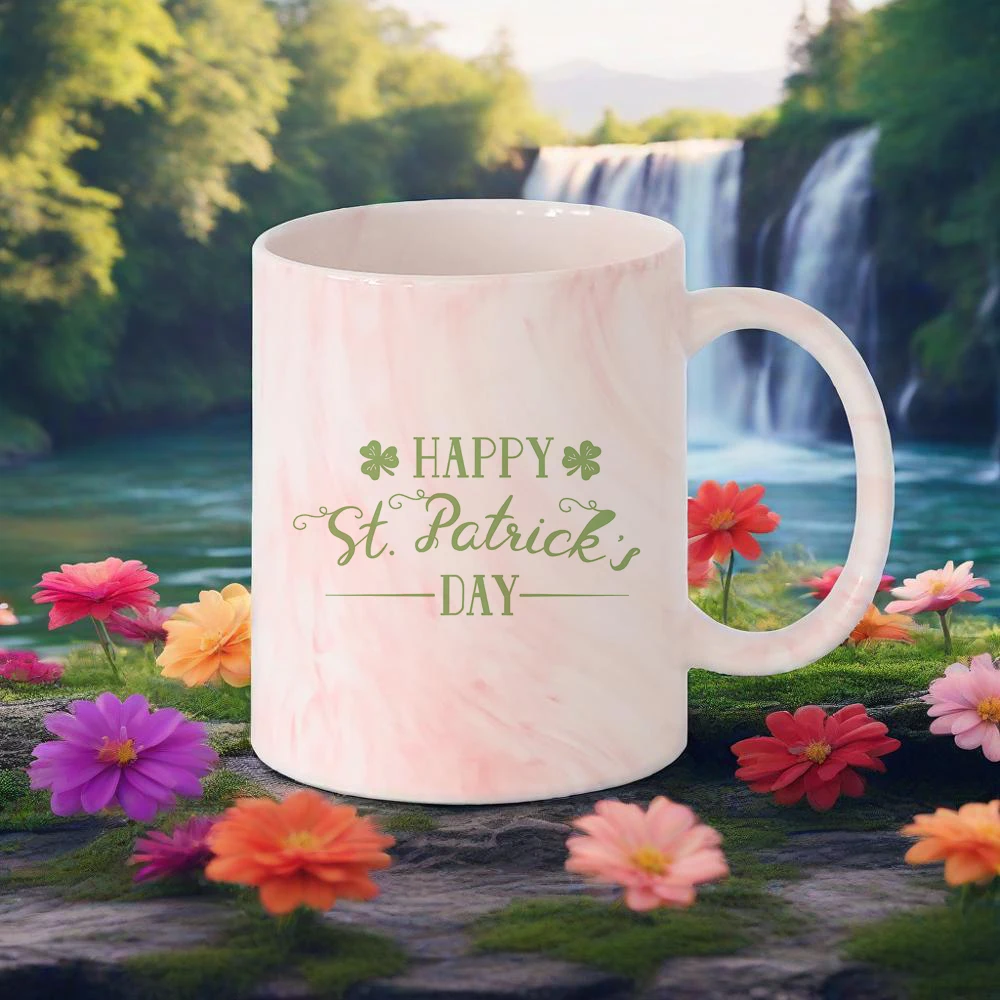 Кофейная кружка Happy St.Patrick's Day, радужные чашки для воды, модная зеленая кружка, четырехлистная чашка для завтрака, посуда для напитков, оригинальные кружки для бара 
Кофейная кружка Happy St.Patrick's Day, радужные чашки для воды, модная зеленая кружка, четырехлистная чашка для завтрака, посуда для напитков, оригинальные кружки для бара