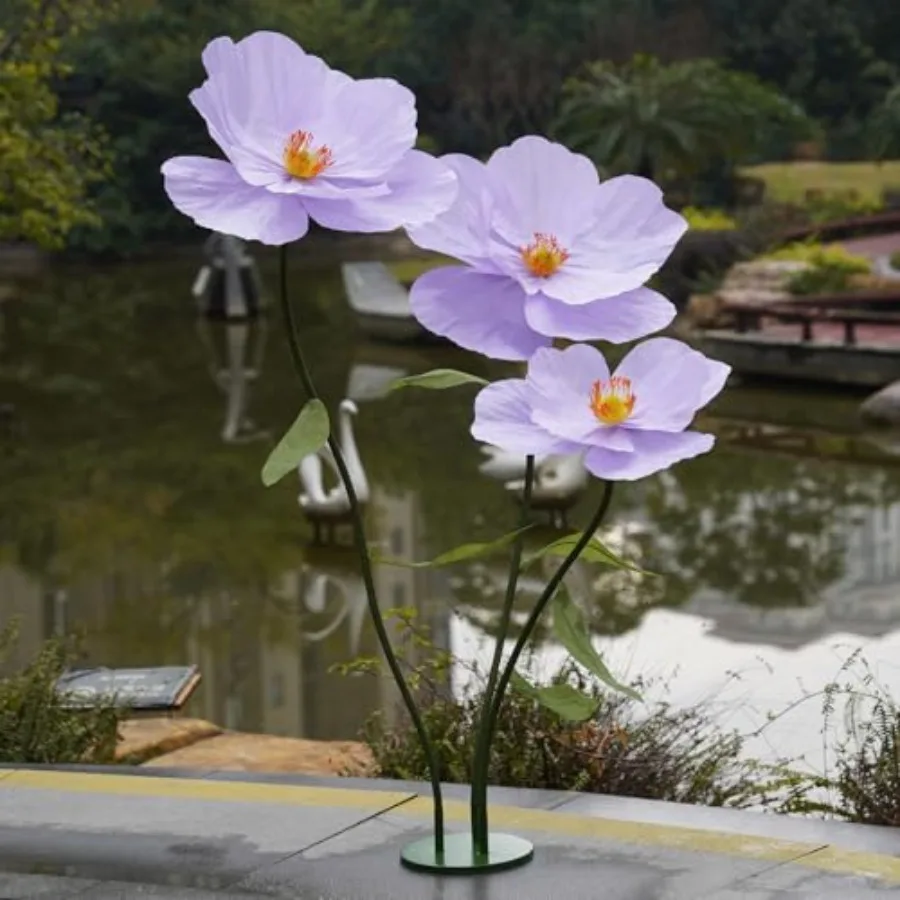Large Paper Artificial Flowers, Giant Flowers for Decoration, Huge Handcrafted Poppy Fake Flowers with Stand for Home Decor Bri
Large Paper Artificial Flowers, Giant Flowers for Decoration, Huge Handcrafted Poppy Fake Flowers with Stand for Home Decor Bri