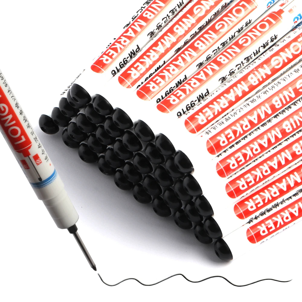 3 Pcs/Set Long Head Marker Pens Bathroom Woodworking Decoration Multi-purpose Deep Hole Marker Pen Set Red/Black/Blue Ink 9916
3 Pcs/Set Long Head Marker Pens Bathroom Woodworking Decoration Multi-purpose Deep Hole Marker Pen Set Red/Black/Blue Ink 9916