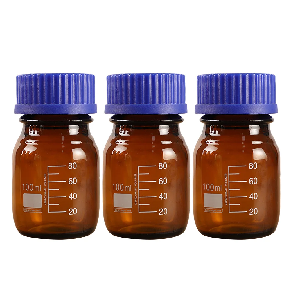 3Pcs Glass Reagent Bottles Chemical Bottle 100ml Leakproof Seal Sample Storage Container for Laboratory Use Glass Sample Bottle
3Pcs Glass Reagent Bottles Chemical Bottle 100ml Leakproof Seal Sample Storage Container for Laboratory Use Glass Sample Bottle