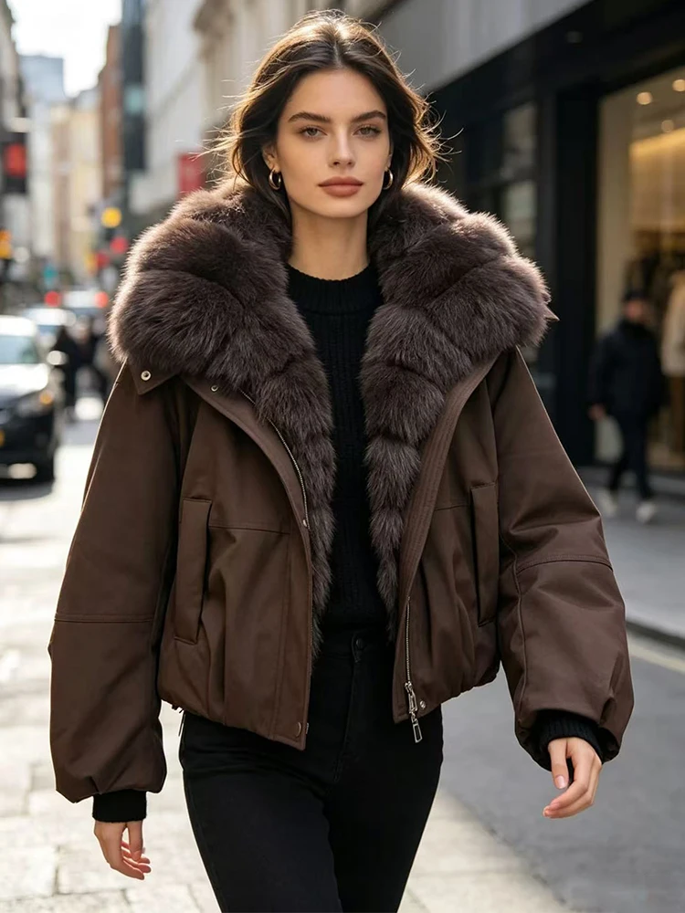 Goose Down Jacket Women Parka with Fur for Women Winter High Street Puffer Coat Thick Waterproof Down Parka Women's Fur Coat
Goose Down Jacket Women Parka with Fur for Women Winter High Street Puffer Coat Thick Waterproof Down Parka Women's Fur Coat