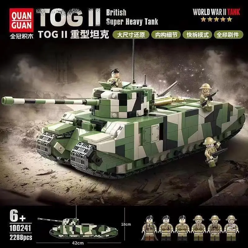 Конструктор Full Crown Building Set 100241 - Тяжелый танк TOG II Британской армии, модель для сборки, игрушка-головоломка, подарок
Конструктор Full Crown Building Set 100241 - Тяжелый танк TOG II Британской армии, модель для сборки, игрушка-головоломка, подарок