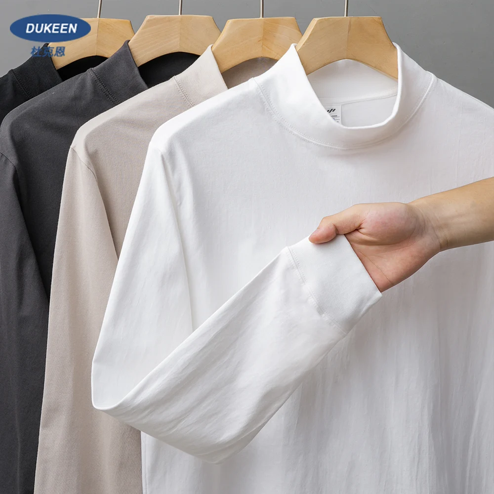 Dukeen 270G Heavyweight Half-Turtleneck Long-Sleeve T Shirts for Men Autumn 100% Cotton Solid Color Undershirt Men's Clothing
Dukeen 270G Heavyweight Half-Turtleneck Long-Sleeve T Shirts for Men Autumn 100% Cotton Solid Color Undershirt Men's Clothing