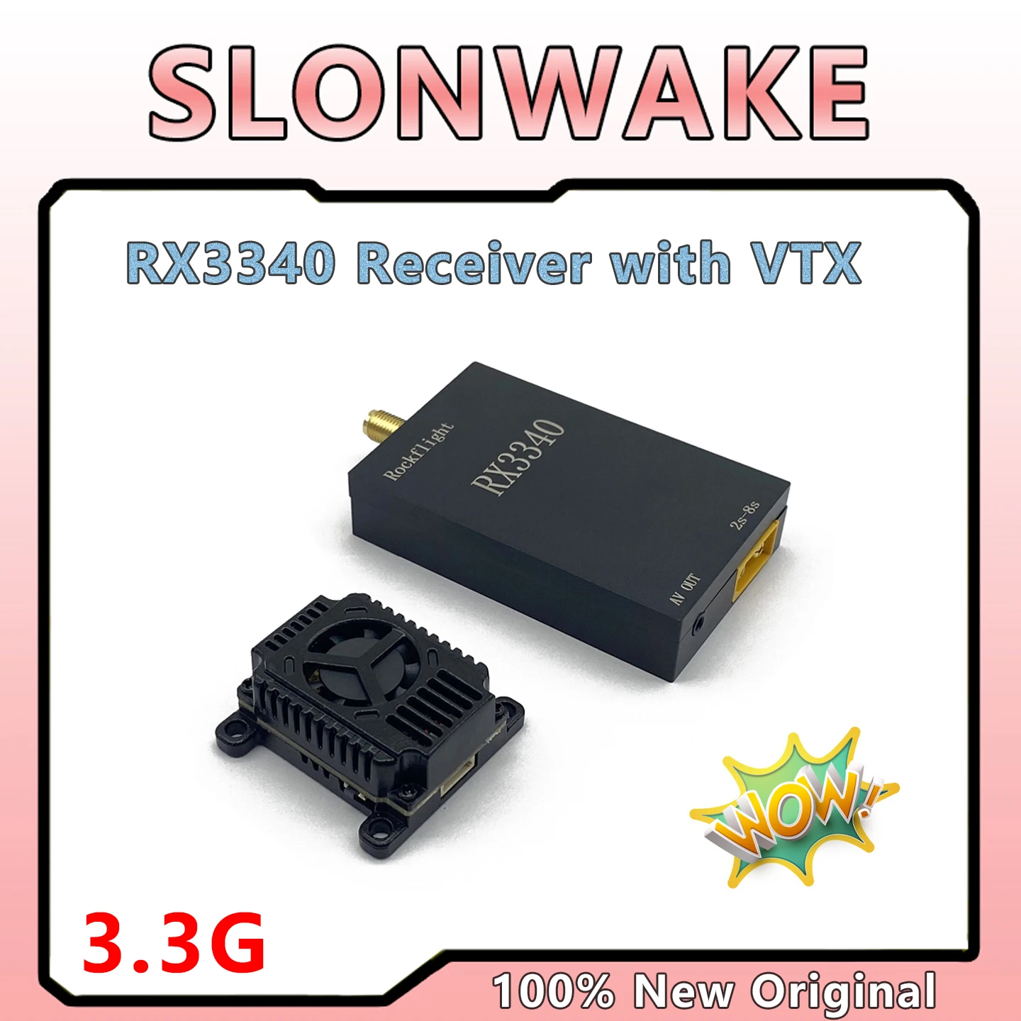RockFlight 3.3G 16CH 4W VTX Transmitter with antenna&3.3G VRX Video Transmission Receiver for Long Range Flight FPV Drone Parts
RockFlight 3.3G 16CH 4W VTX Transmitter with antenna&3.3G VRX Video Transmission Receiver for Long Range Flight FPV Drone Parts