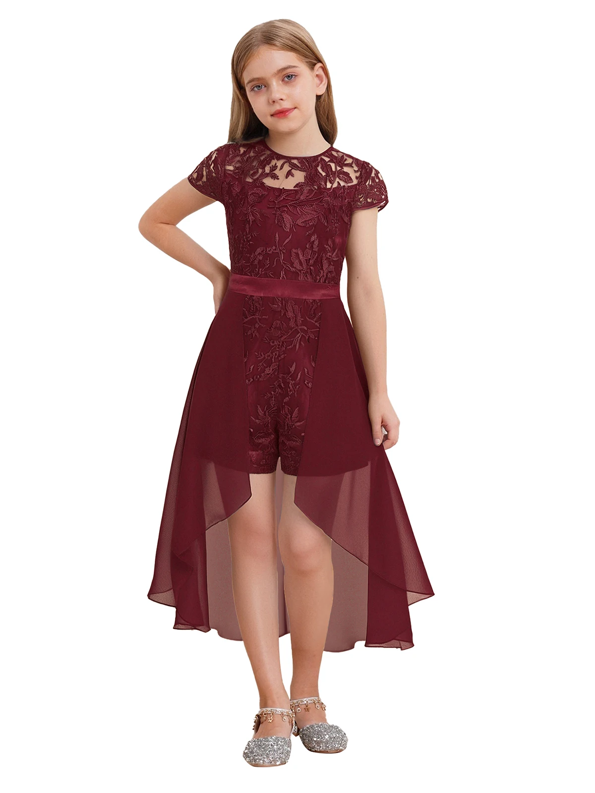 Kids Girls Flower Dress Tie Back Party Dresses Short Sleeves Embroidered Prom Gown Dress Elegant Wedding Pageant Birthday Dress
Kids Girls Flower Dress Tie Back Party Dresses Short Sleeves Embroidered Prom Gown Dress Elegant Wedding Pageant Birthday Dress