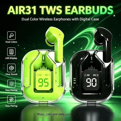 Air31 Wireless Bluetooth TWS Earphones In Ear 9D Stereo HiFi Earbuds HandsFree Headset With Mic Fit IPhone Xiaomi Smartphones