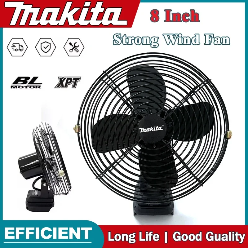 Makita Camping Fan 8 Inches Wireless Outdoor Fishing Desktop Portable Metal Fan Strong Wind Fan Fit Makita 18V 20V Battery
Makita Camping Fan 8 Inches Wireless Outdoor Fishing Desktop Portable Metal Fan Strong Wind Fan Fit Makita 18V 20V Battery