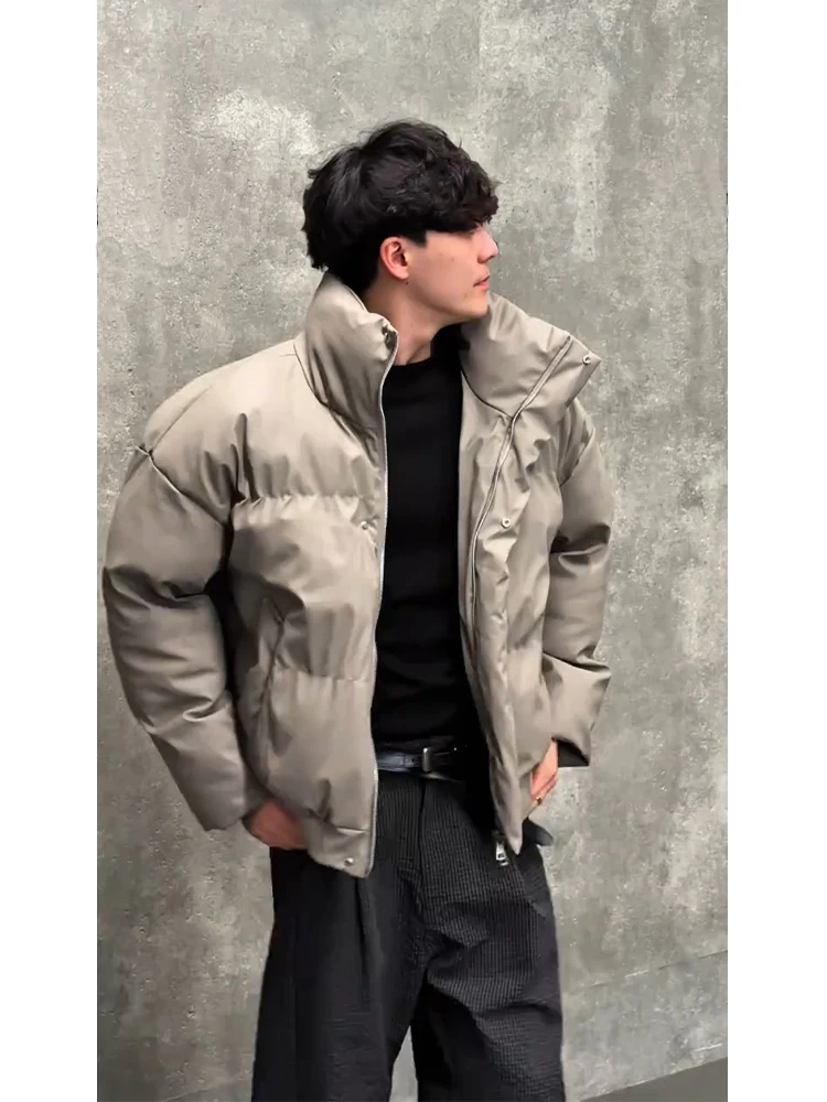 Мужская зимняя теплая куртка из хлопка и искусственной кожи цвета хаки с воротником-стойкой, модель Cleanfit, верхняя одежда
Мужская зимняя теплая куртка из хлопка и искусственной кожи цвета хаки с воротником-стойкой, модель Cleanfit, верхняя одежда