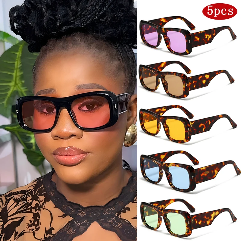 5pcs Female Square Sunglasses Personality Simple Design Eyewear Women Fashion Glasses Women Large Frame Candy Color Eyewear
5pcs Female Square Sunglasses Personality Simple Design Eyewear Women Fashion Glasses Women Large Frame Candy Color Eyewear