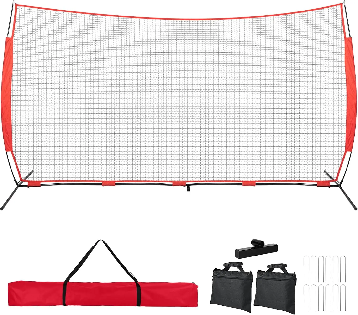 Portable Sport Net with Handbag, 12 Ground Nails - 7x7/10x16/10x20 ft Stable Backstop for Softball, Lacrosse, Soccer, Baseball
Portable Sport Net with Handbag, 12 Ground Nails - 7x7/10x16/10x20 ft Stable Backstop for Softball, Lacrosse, Soccer, Baseball