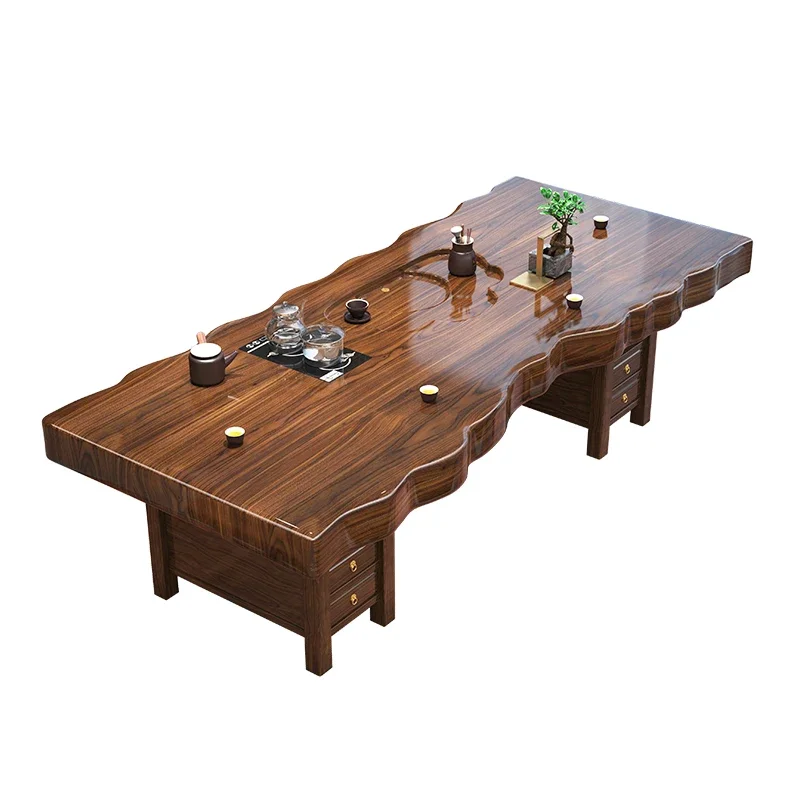 Solid wood log large board tea table and chair combination New Chinese-style home tea brewing table Office coffee table tea segr
Solid wood log large board tea table and chair combination New Chinese-style home tea brewing table Office coffee table tea segr