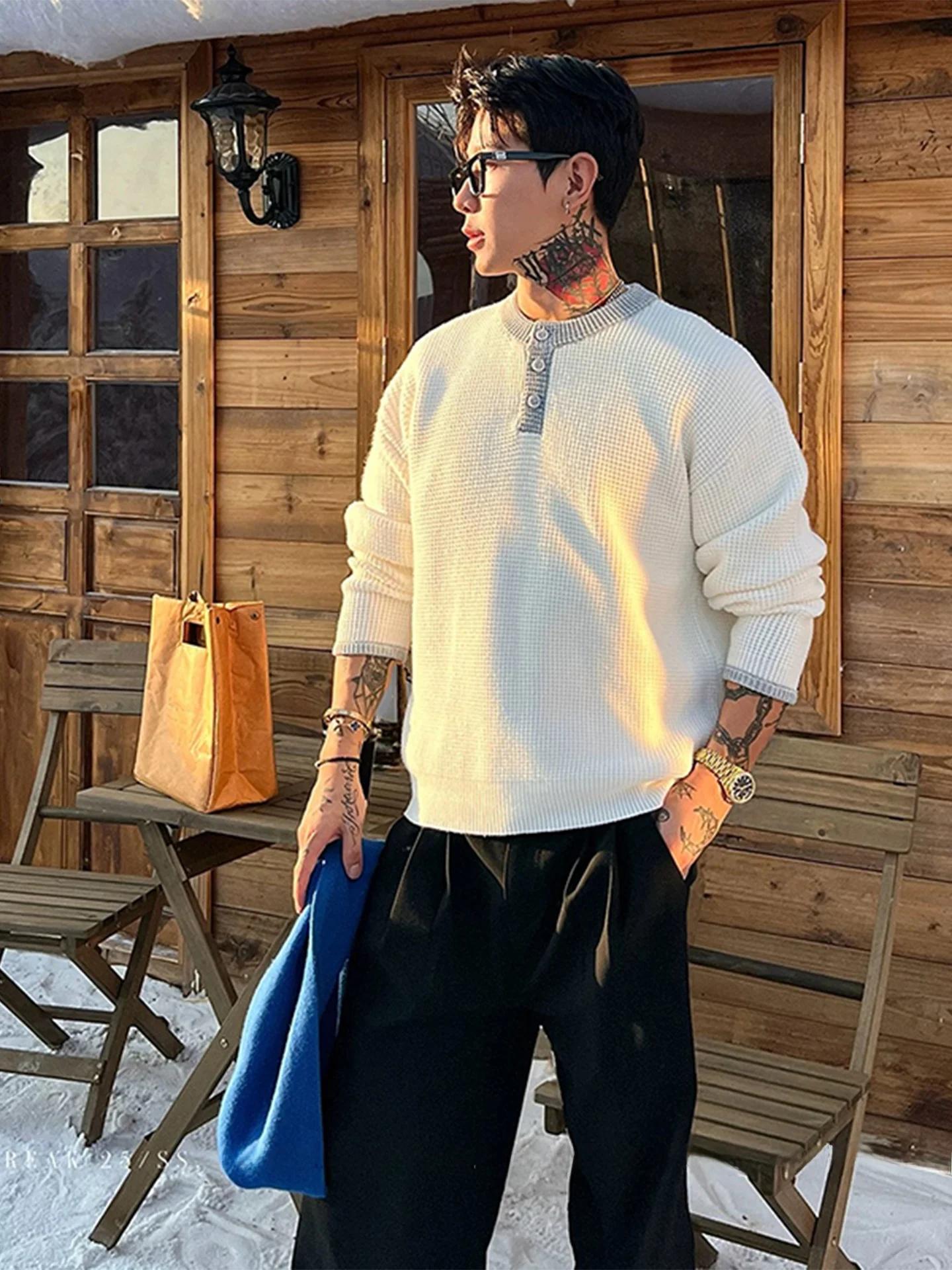 Мужской вязаный джемпер с воротником хенли Color Blo, осенне-зимний, плотный, повседневный, базовый слой, американский стиль, внутренняя одежда
Мужской вязаный джемпер с воротником хенли Color Blo, осенне-зимний, плотный, повседневный, базовый слой, американский стиль, внутренняя одежда