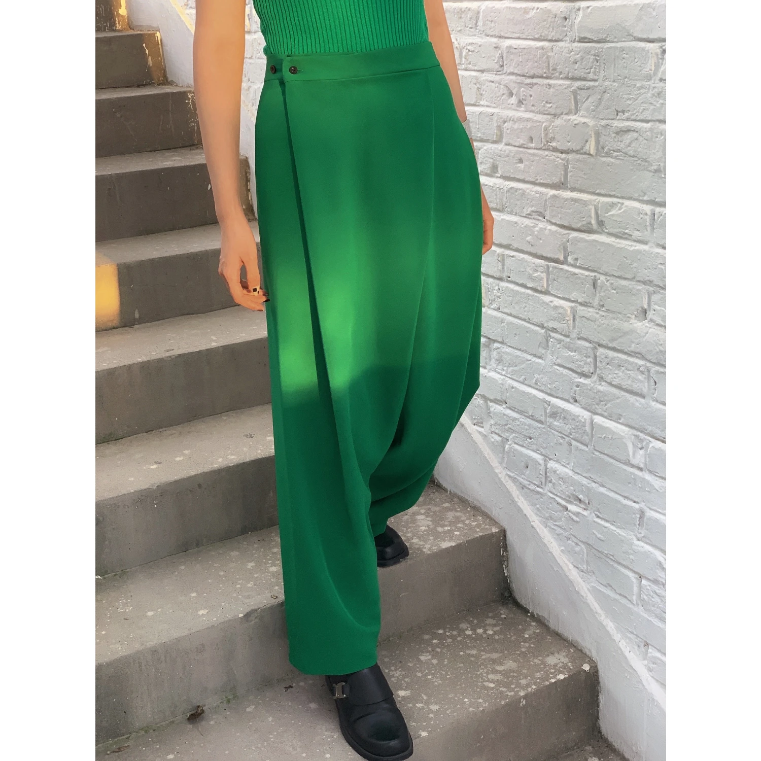 NOUX Original Design Bla een Asymmetric Drapey Wide Leg Pants Women's Loose Fit Suiting Spring Summer Street Sle
NOUX Original Design Bla een Asymmetric Drapey Wide Leg Pants Women's Loose Fit Suiting Spring Summer Street Sle