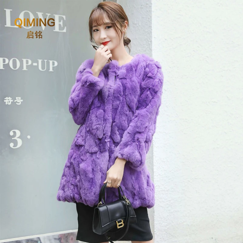Winter Women Real Rabbit Fur Coat Natural Furry Fluffy Fur Outerwear Outdoor Warm Fashion Jacket Mid Length O-Neck Clothes
Winter Women Real Rabbit Fur Coat Natural Furry Fluffy Fur Outerwear Outdoor Warm Fashion Jacket Mid Length O-Neck Clothes