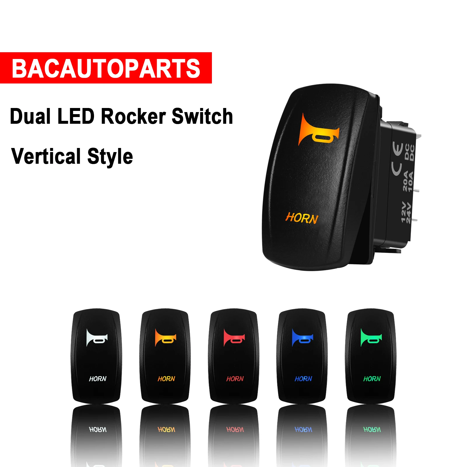 12V SPST 5PIN (ON) OFF Dual LED Light HORN Momentary Rocker Switch For Car Marine Boat Truck Car Accessories Waterproof IP68
12V SPST 5PIN (ON) OFF Dual LED Light HORN Momentary Rocker Switch For Car Marine Boat Truck Car Accessories Waterproof IP68