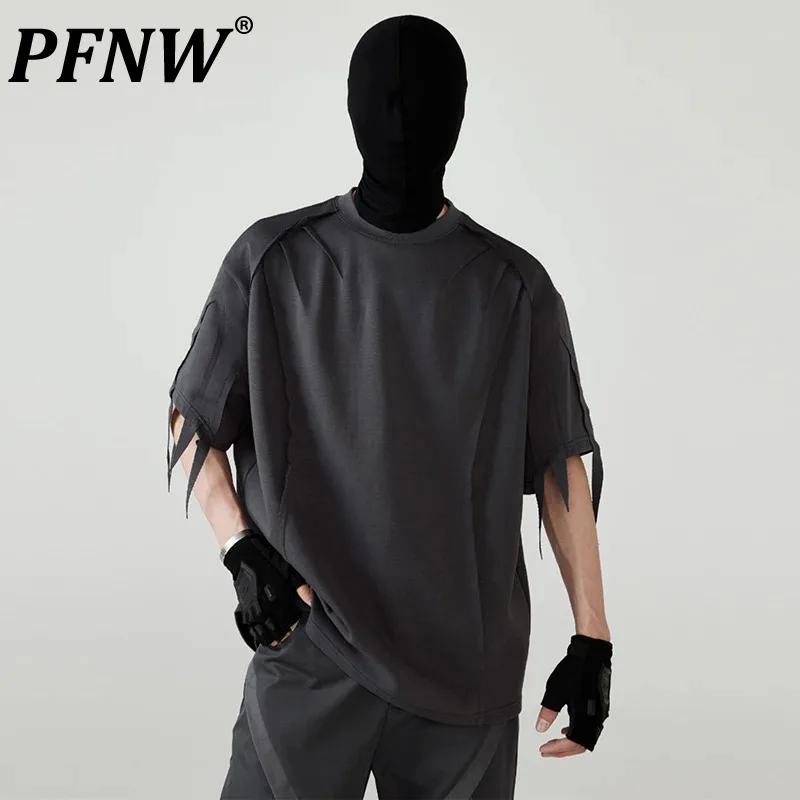 PFNW Simple Men's Tees Tassel Pleated Round Collar T-shirts Short Sleeve Loose Solid Color Male Tops Summer Trend 2024 12C554
PFNW Simple Men's Tees Tassel Pleated Round Collar T-shirts Short Sleeve Loose Solid Color Male Tops Summer Trend 2024 12C554
