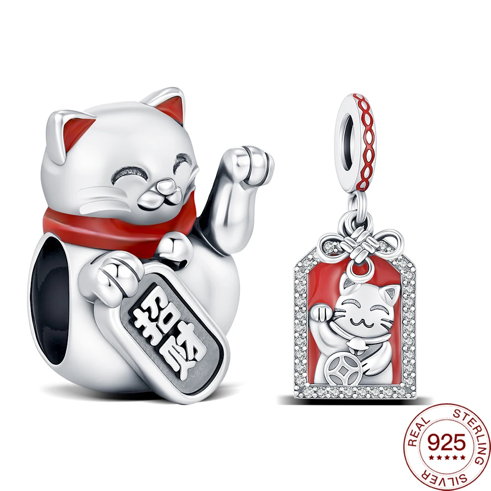 925 Sterling Silver Charm Lucky Cat Beaded For Original Bracelet DIY Jewelry Pendant Holiday Decoration Lady Fashion Party
925 Sterling Silver Charm Lucky Cat Beaded For Original Bracelet DIY Jewelry Pendant Holiday Decoration Lady Fashion Party