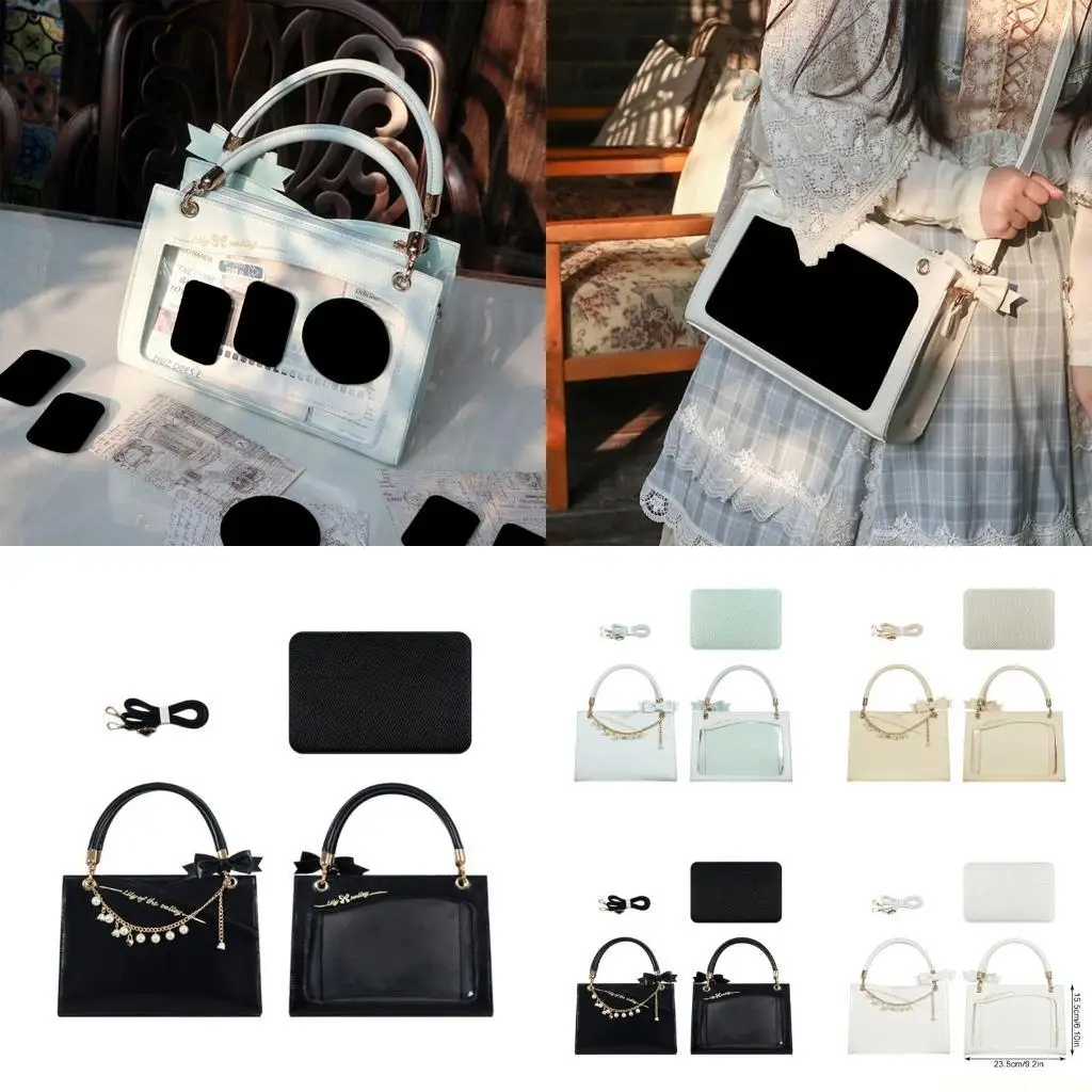 X90D Harajuku Shoulder Bag Clear Itabag Pin Display Crossbody Bag Student Book Bag Japanese Bag Bows Handbag
X90D Harajuku Shoulder Bag Clear Itabag Pin Display Crossbody Bag Student Book Bag Japanese Bag Bows Handbag